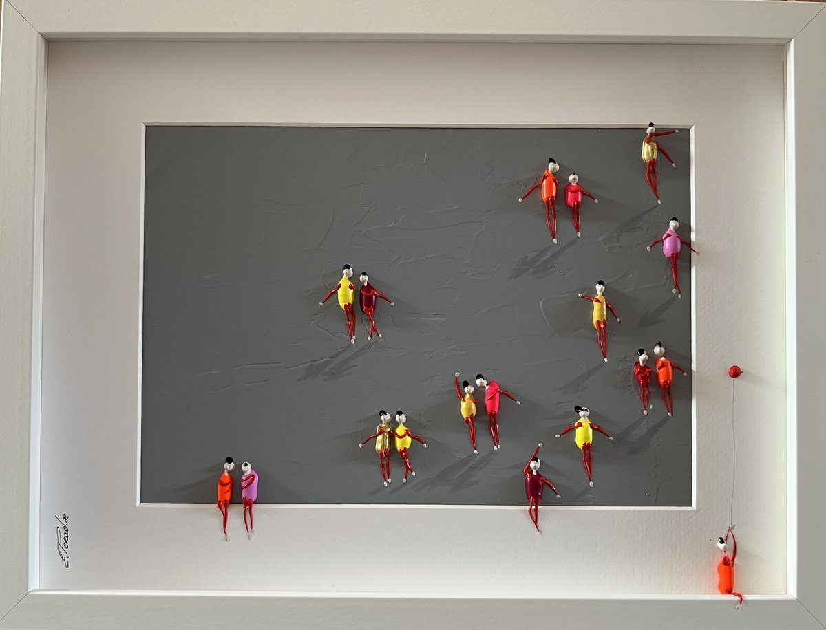 Abstract Portrait Acrylic Painting By Eka Peradze, 17 X 13, Freedom People Eka Peradze, Original Artwork