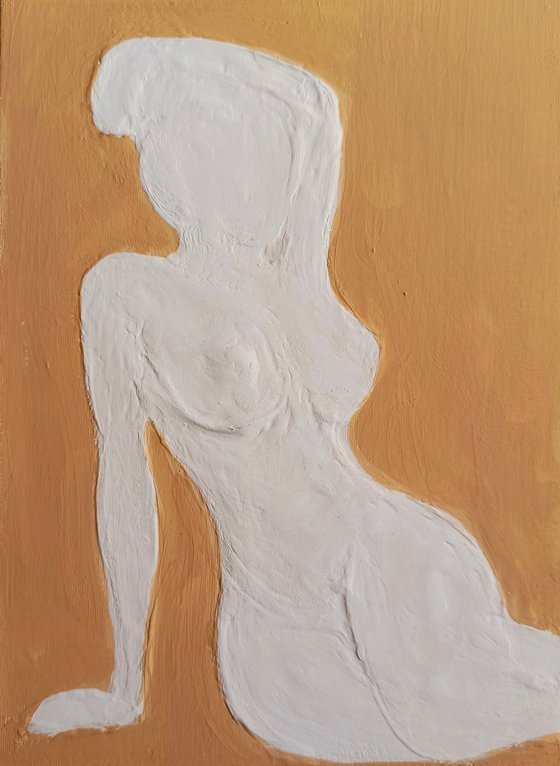 Erotic art Base relief Nude woman figure