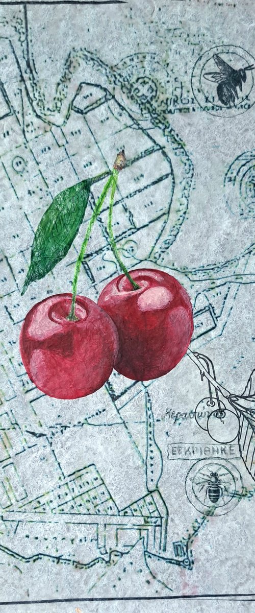 Cherries on chart by Andromachi Giannopoulou