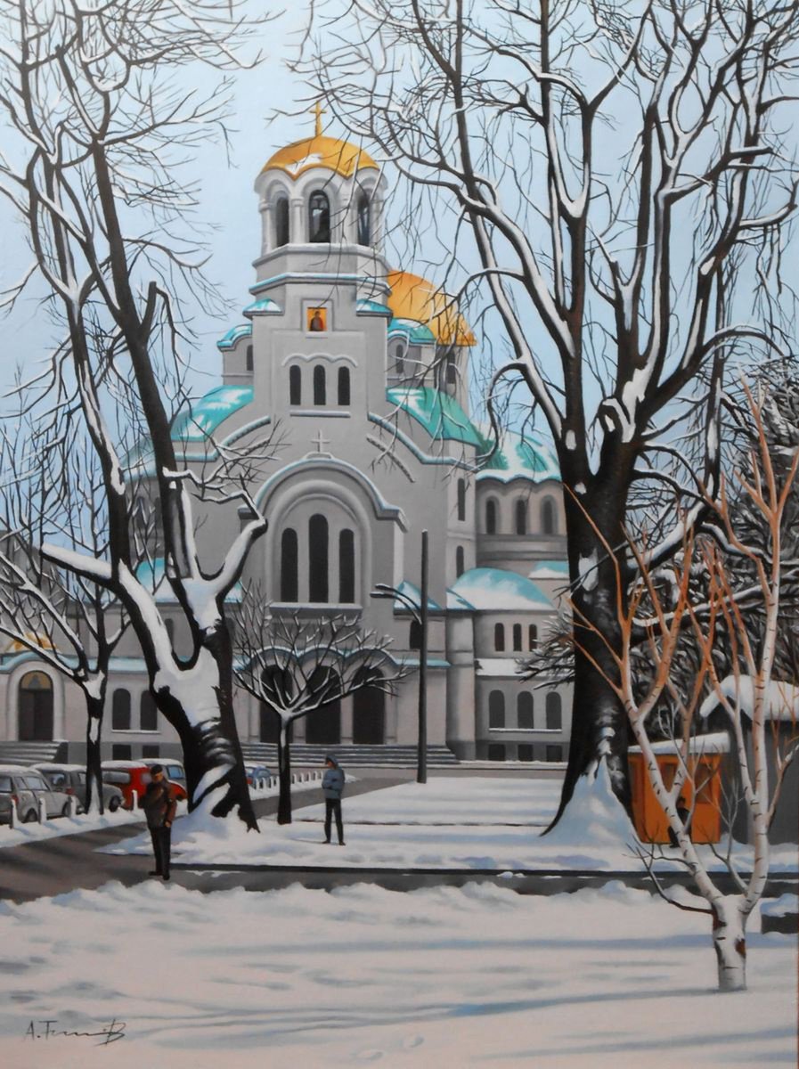 Cityscape from Sofia, Bulgaria, Alexander Nevsky Cathedral by Alexander Titorenkov