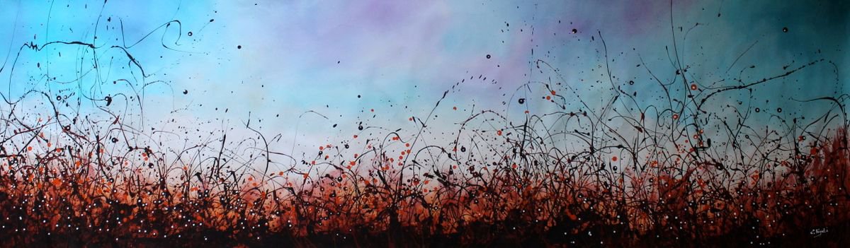 Good Old Days - Extra large original abstract painting by Cecilia Frigati