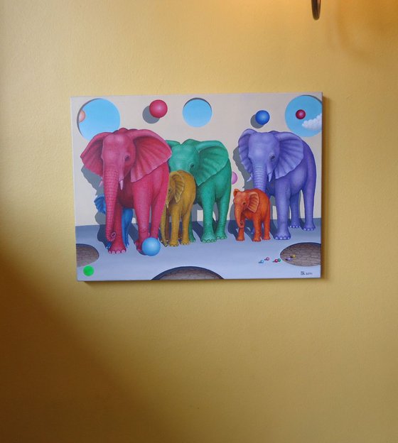 "The Colorful Elephants"