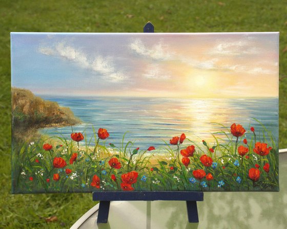 Poppies by sea