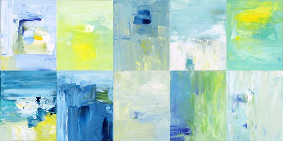 Dreams Of Serenity Collection 2 - 10 Parts - Abstract Paintings by Kathy Morton Stanion