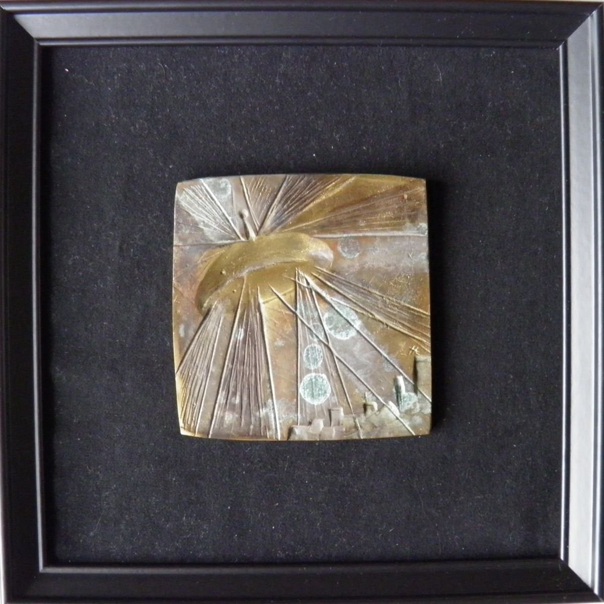 Transport Relief By Petq Popova, 10 X 10", "U.f.o.", Original Artwork