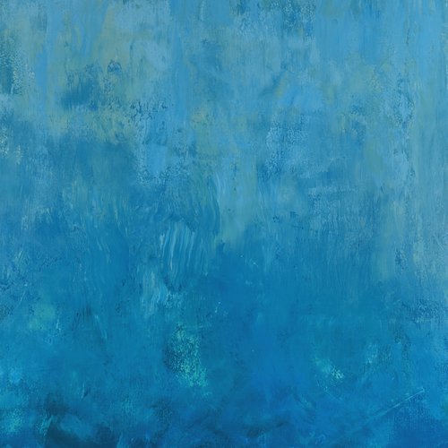 Blue Flow - Modern Abstract Expressionist Seascape by Suzanne Vaughan