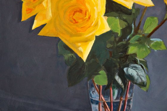 Yellow Roses, Glass & Glass