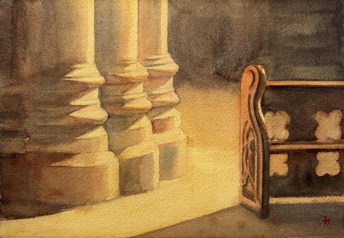 Impressionistic Cityscapes Watercolour By Shelly Du, 12 X 8", The Light, Original Artwork