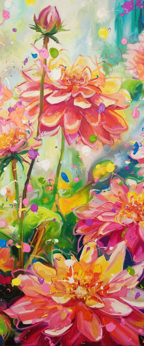 Dahlia Splash by Angie Wright