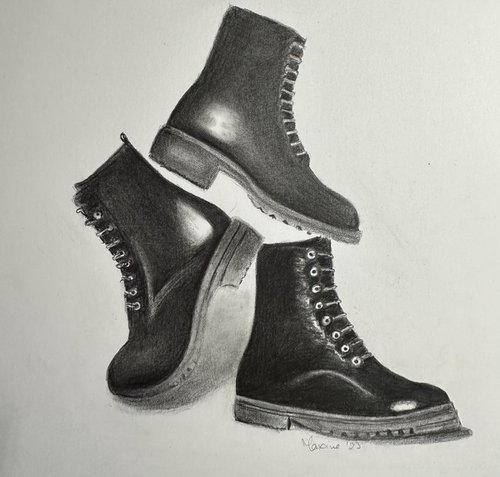 Three boots by Maxine Taylor
