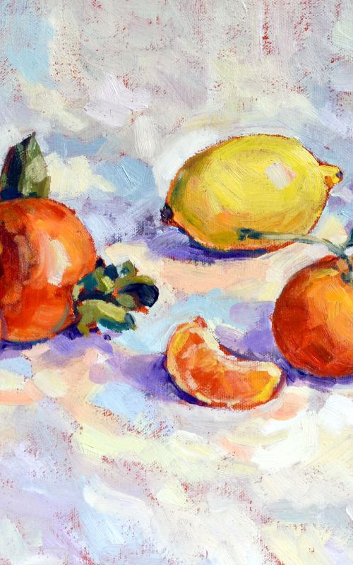 Tangerines and lemon. by Irina Ushakova