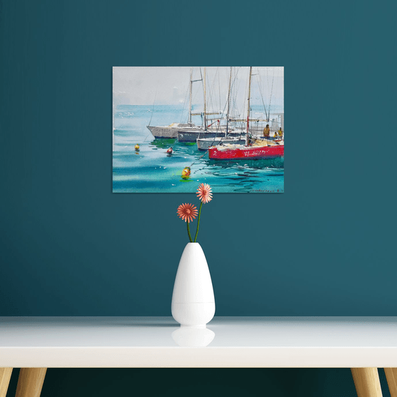 Boats on Blue Silence