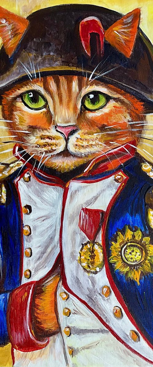 Ginger cat Napoleon Bonaparte by Olga Koval