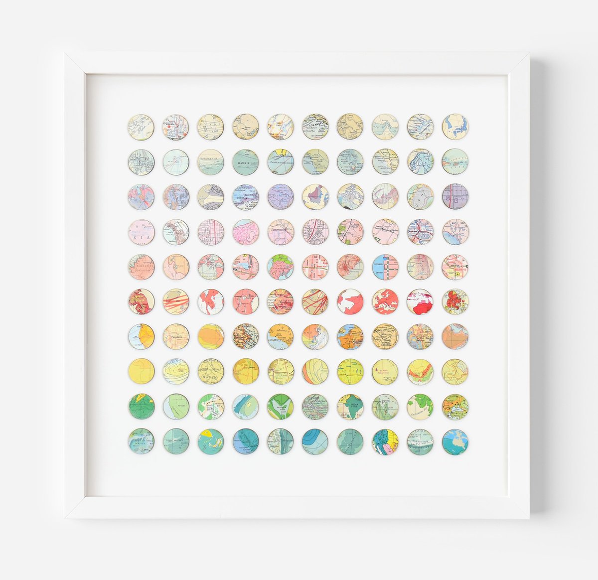 100 Rainbow Map Dots by Amelia Coward