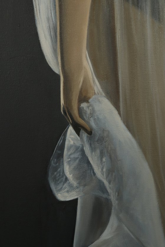 On Pointe, Ballerina Walking Away