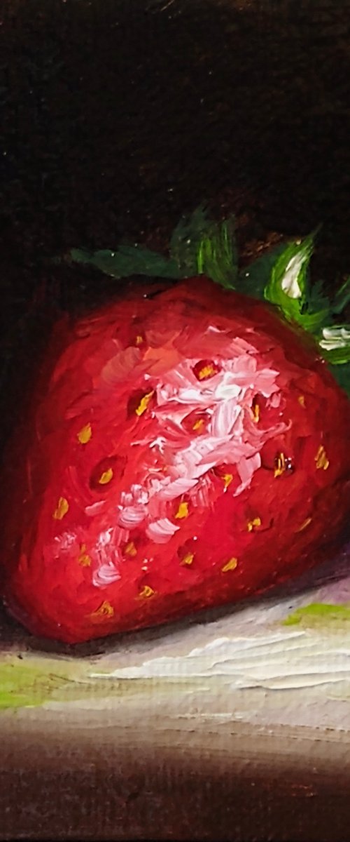 Little strawberry still life by Jane Palmer Art