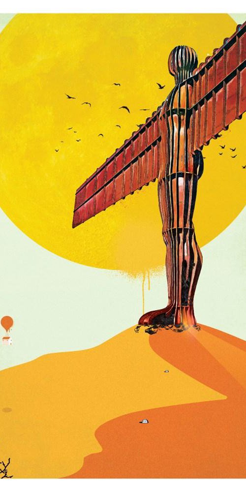 Angel of the North Yellow by Emilie DeBlack