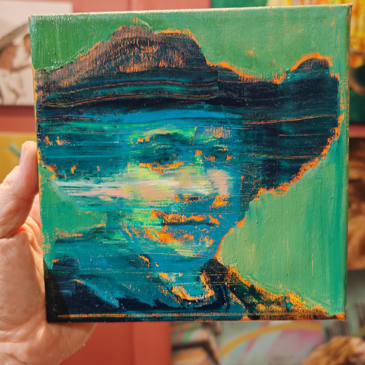 Impressionistic Portrait Oil Painting By Will Teather, 8 X 8", After Rembrandt, Original Artwork