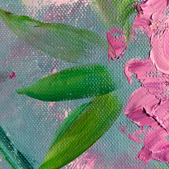 LITTLE PEONY - Pink flowers. Floral decor. Decorative painting. Little. Gentle. Flowering. Fleeting.