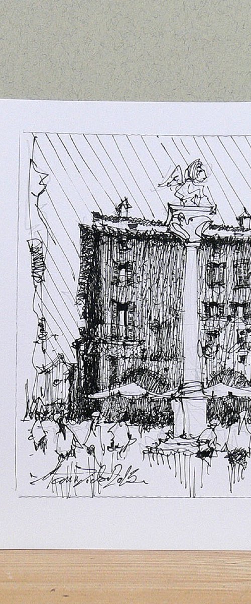 Verona, pen drawing. by Marin Victor