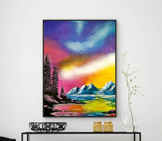 Fantasy Aurora Lake