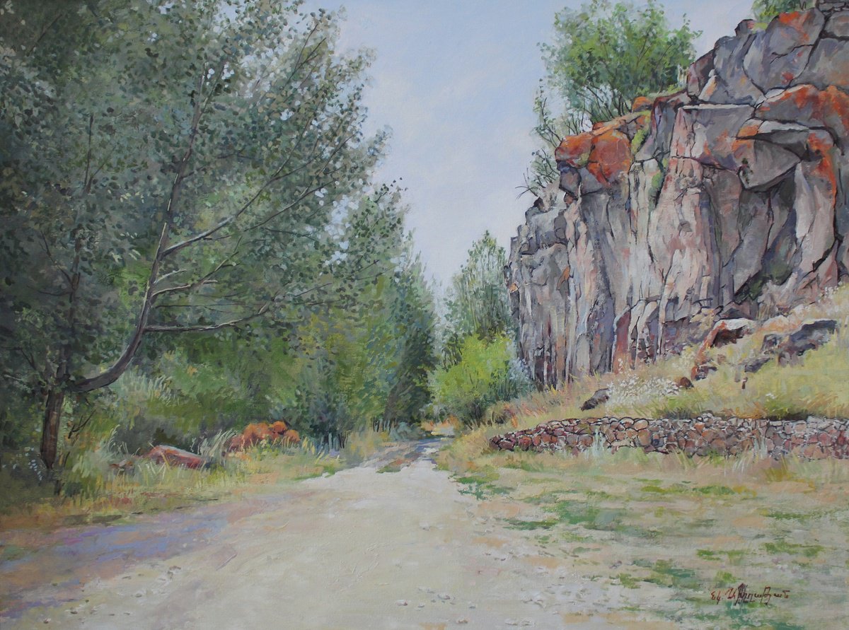 Road Through The Gorge By Aramayis Khlghatyan, 31 X 24, Artwork For Sale On Artfinder