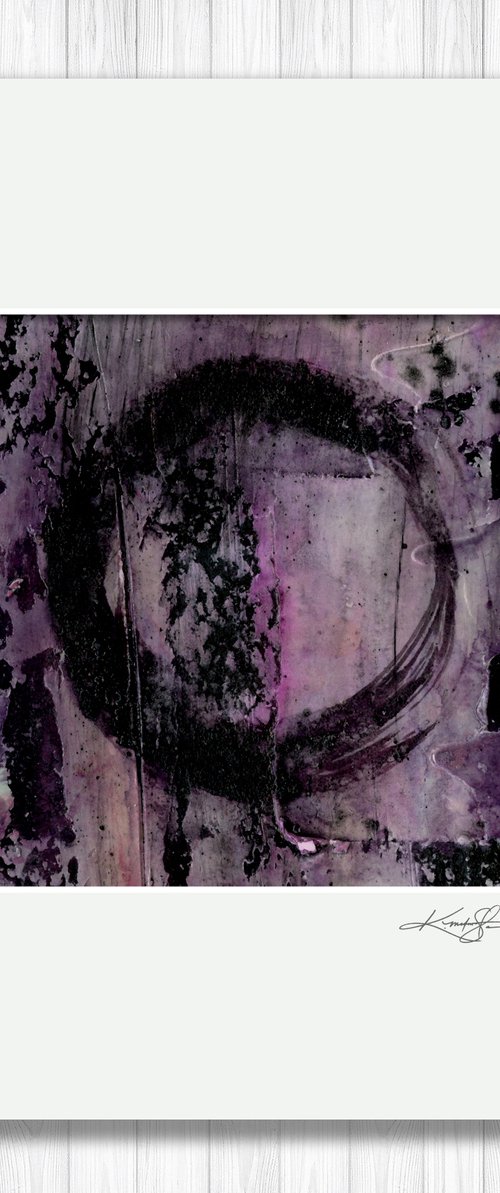 Mixed Media Enso 32 - Collage Zen Circle Painting by Kathy Morton Stanion by Kathy Morton Stanion