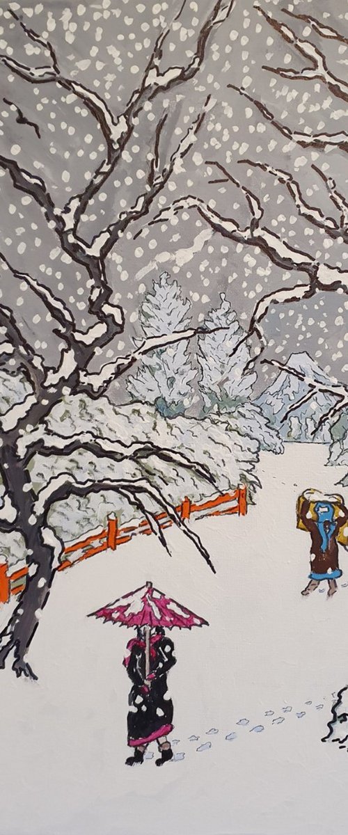 snow scene near kyoto by Colin Ross Jack