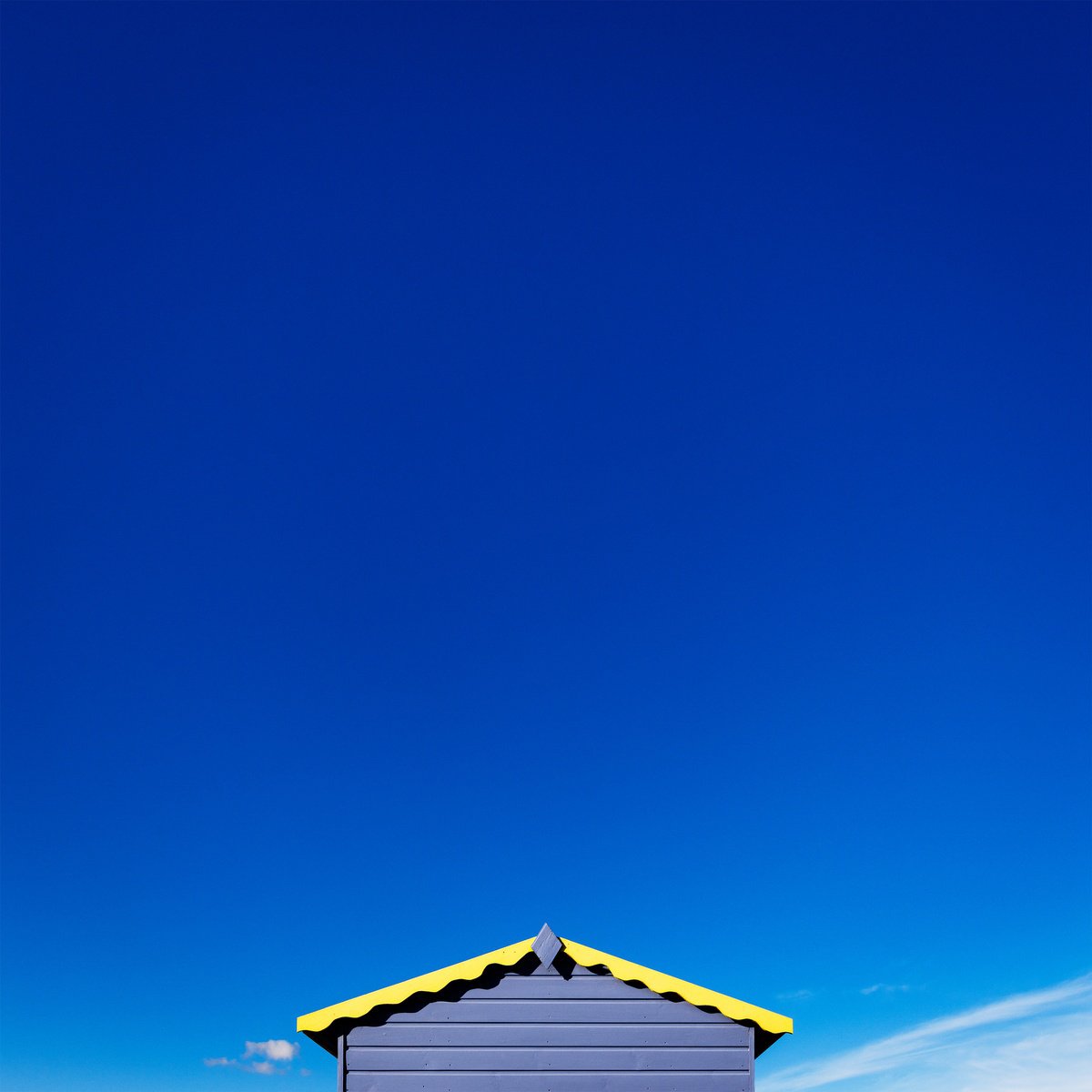 Impressionistic Cityscapes Photograph By Tom Hanslien, 40 X 40", Greatstone Beach Huts I, Original Artwork