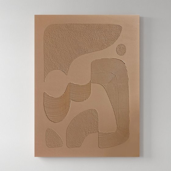"Biege bay" Beige abstract acrylic art