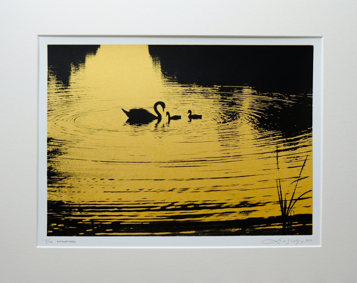 Animal Screenprint By Lene Bladbjerg, 20 X 16", Motherhood, Original Artwork