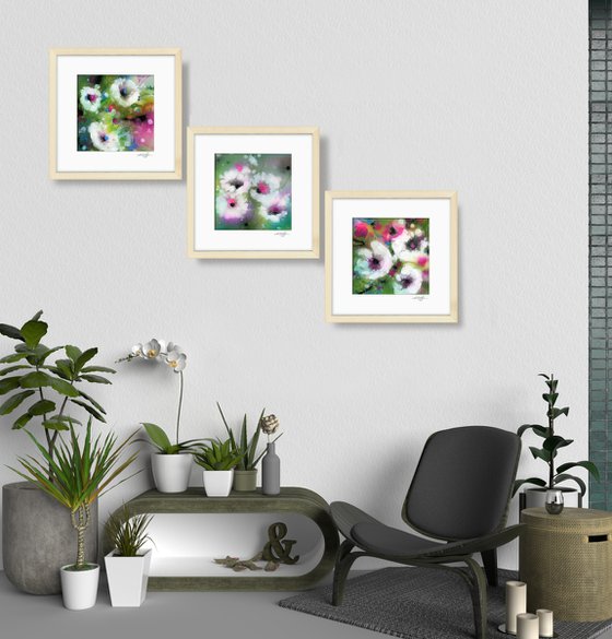 Floral Dream Collection 1 - 3 Framed Paintings