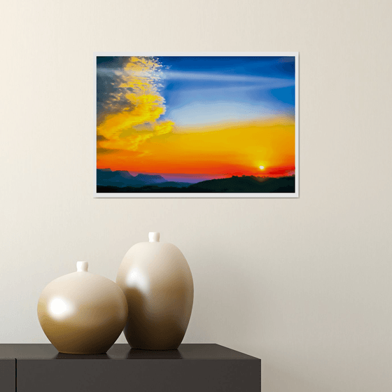Indian summer #1. Abstract Sunrise Seascape Limited Edition 11/50 16x11 inch Photographic Print
