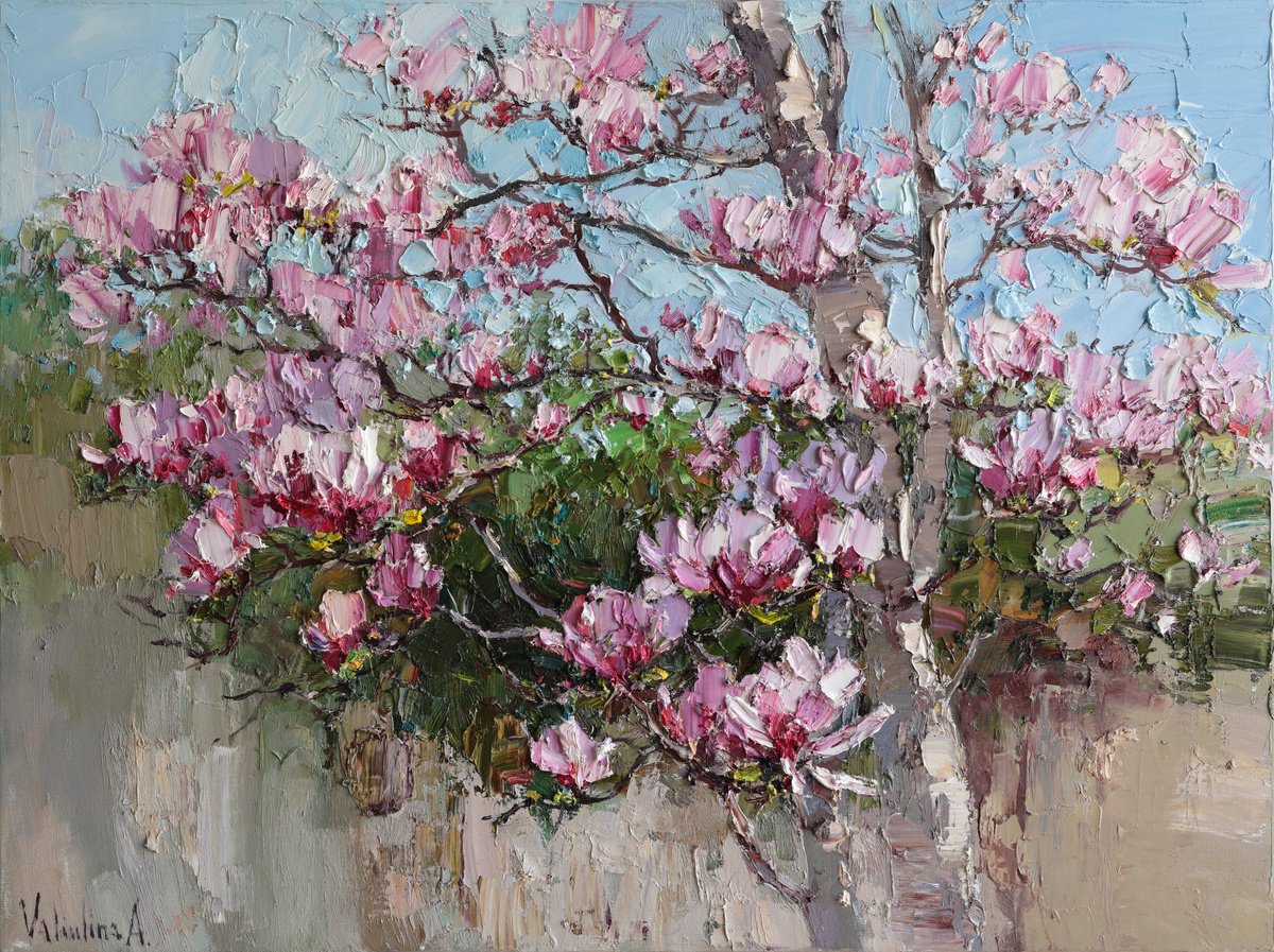 Magnolia in Bloom by Anastasiia Valiulina