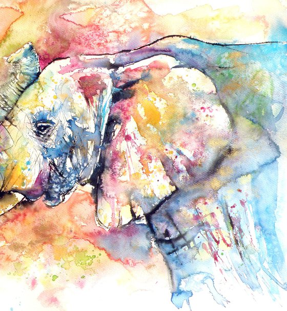 Playing elephant
