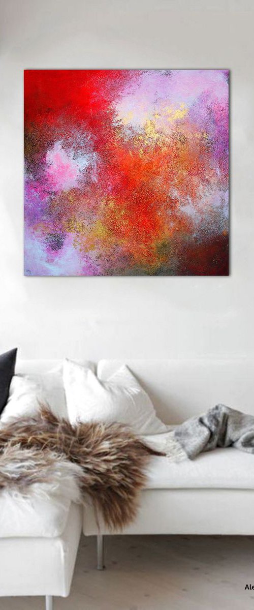 100x100cm. / abstract painting  / Episode 74 by Alex Senchenko