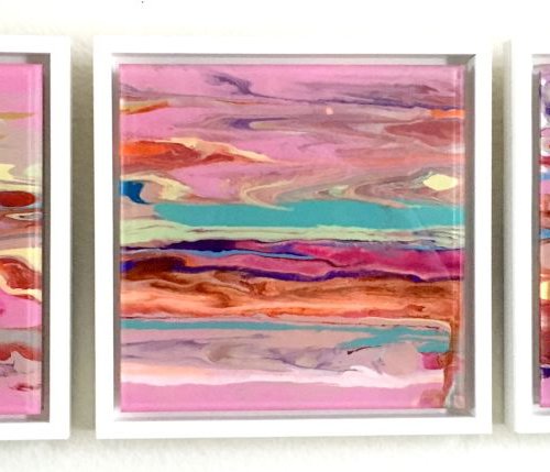 Abstract Painting Contemporary Original art on Plexiglass One of a kind  Framed  Ready to Hang Signed with Certificate of Authenticity by Vahe Yeremyan