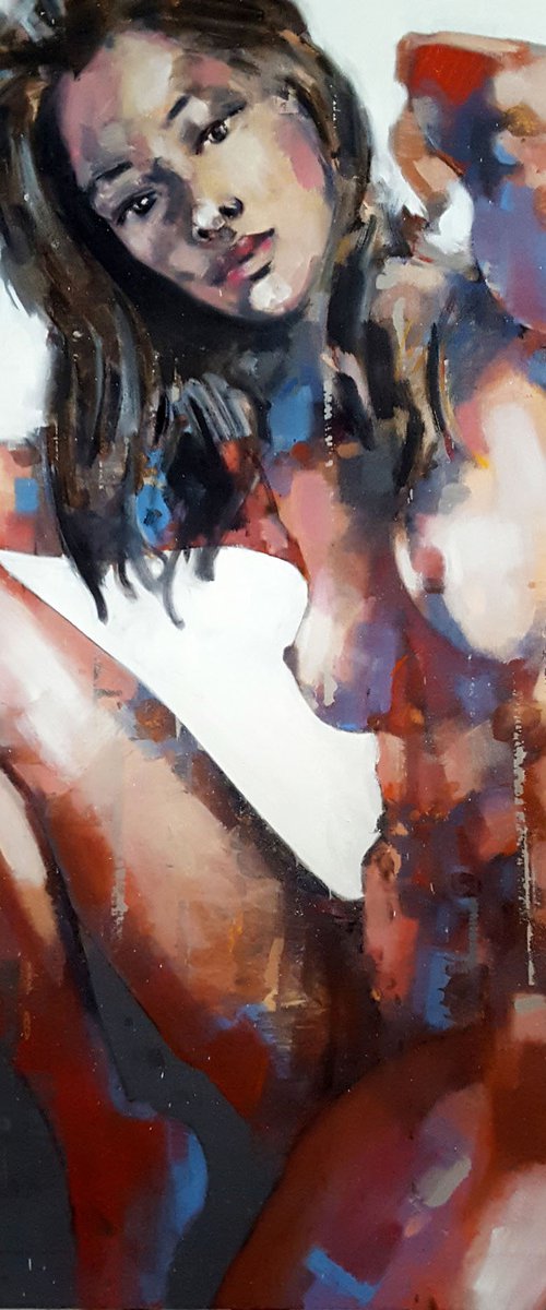 figure with raised leg 2-16-20 by Thomas Donaldson