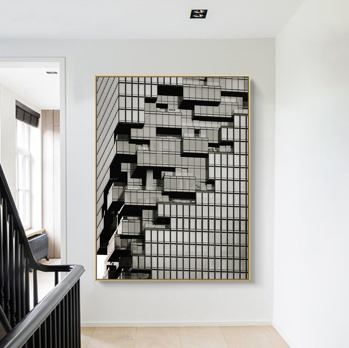 Geometric Abstract Photograph By Serge Horta, 36 X 48", De-Construction No.2, Original Artwork