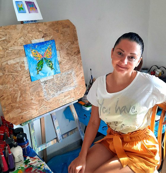 Set of 3 «Blue Space»