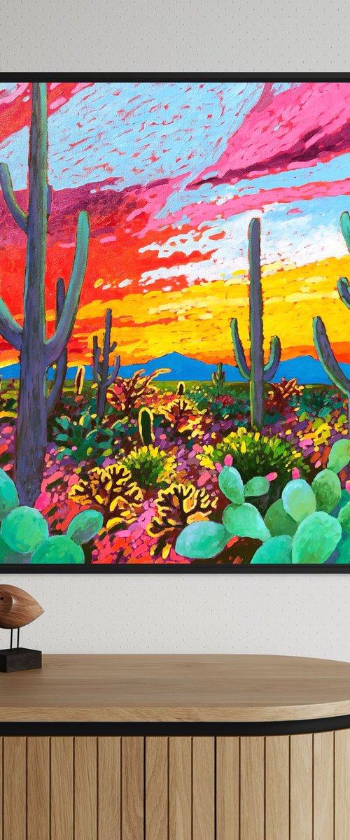 Colourful desert. Sunset by Volodymyr Smoliak