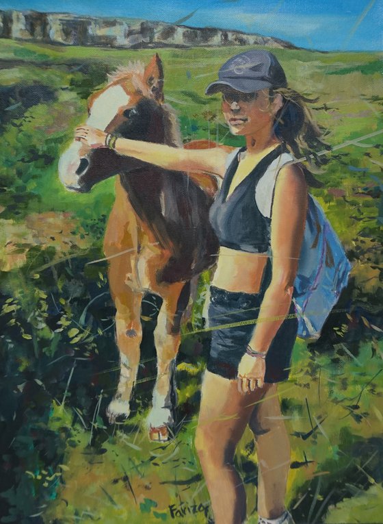 Chica con caballo