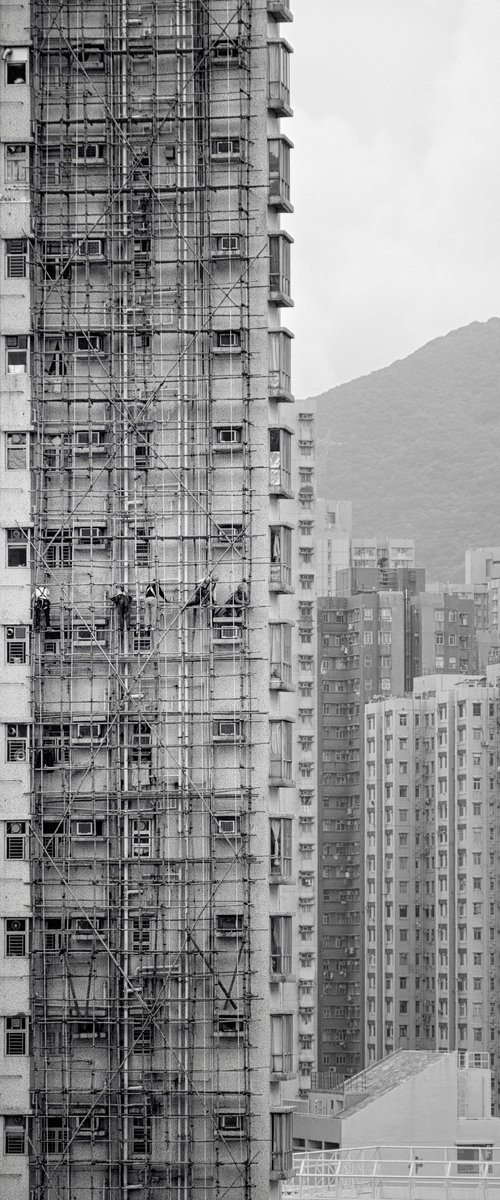 Building a Bamboo Scaffolding III by Serge Horta