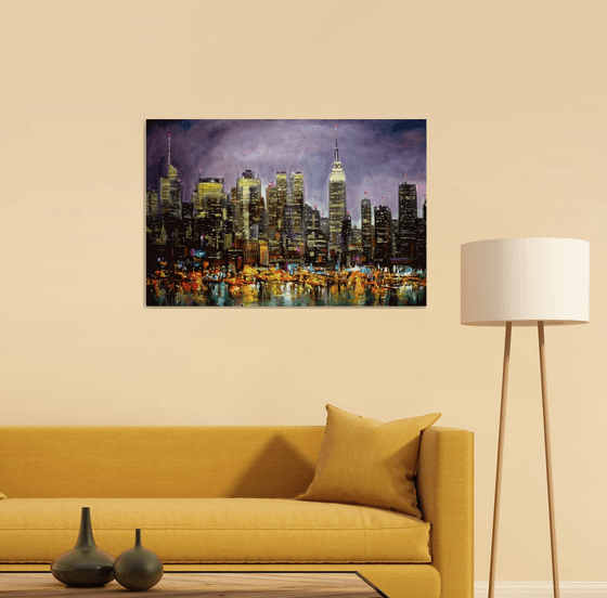 New York by sea, 36x24 in