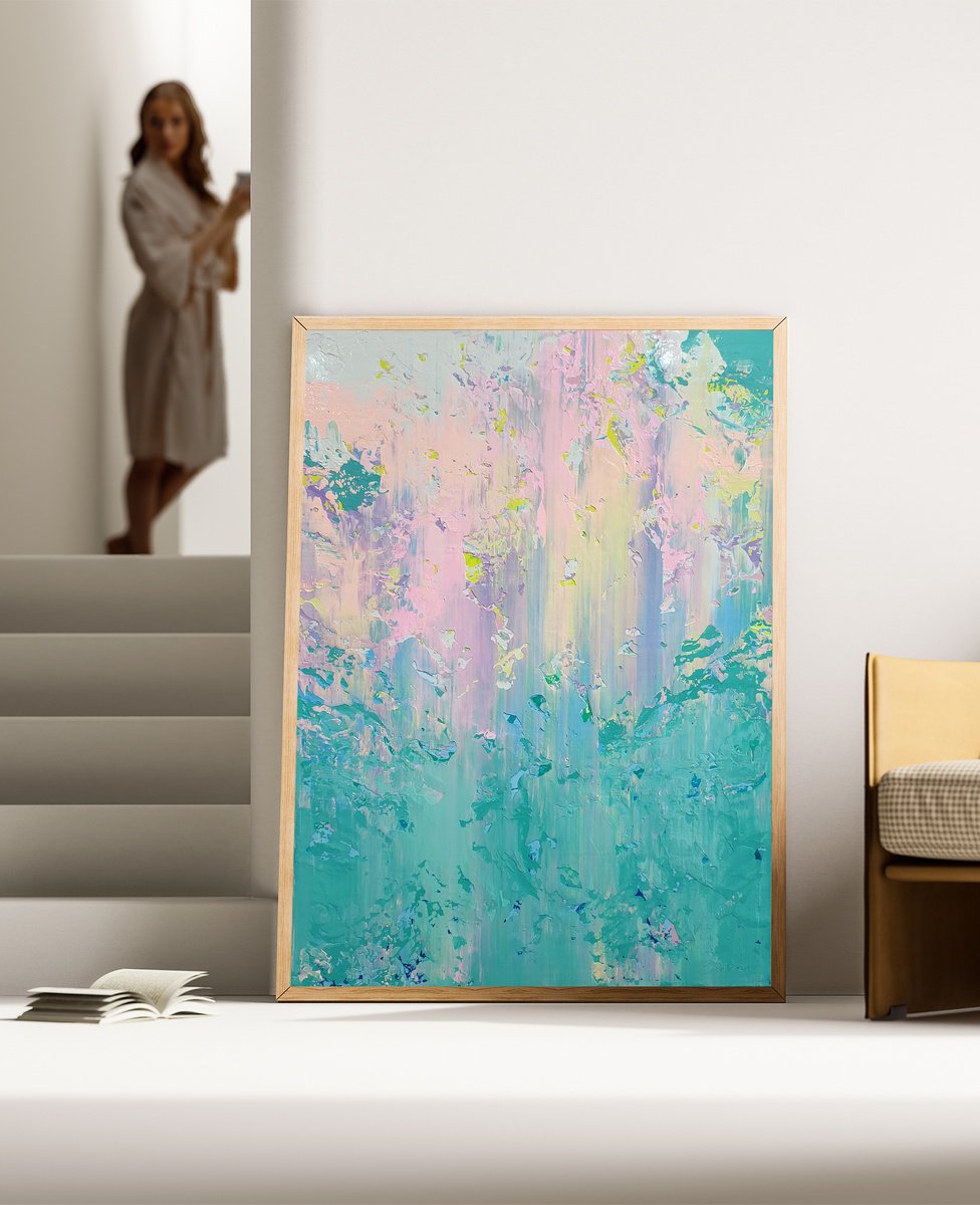 Abstract Acrylic Painting By Alex Senchenko, 39 X 59, Abstract 2532, Original Artwork