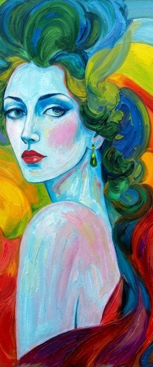 "Bare Radiance" - Female Portrait by Helena Wierzbicki
