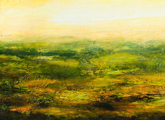 Landscape with yellow sky