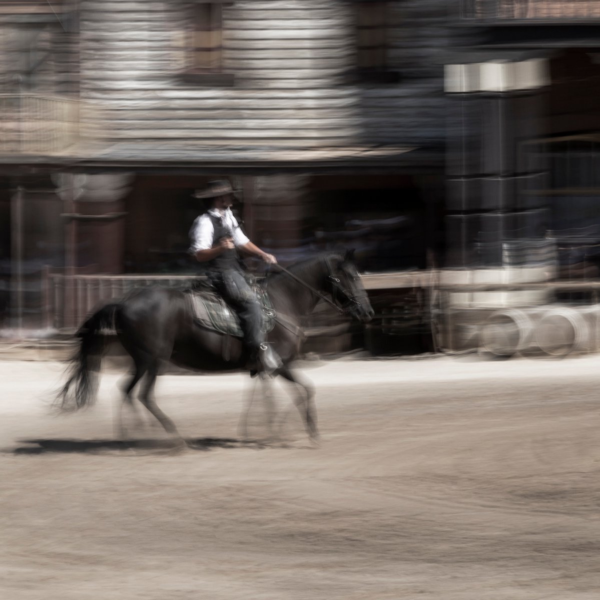 Expressive Portrait Photograph By Lionel Le Jeune, 20 X 20", Cowboy, Original Artwork