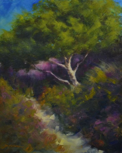 Studland Heather (Framed, ready to hang) by Denise Mitchell