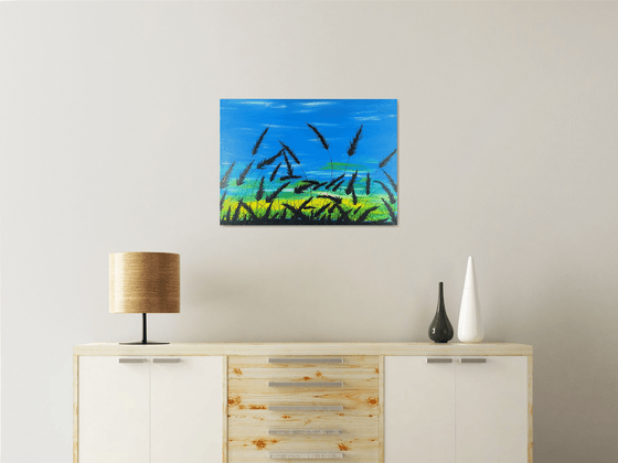 Sunrise in the grass